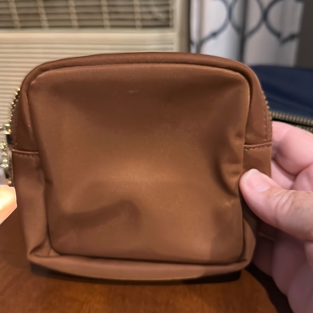 Brown Stoney Clover Mini pouch. Perfect for small accessories or for travel